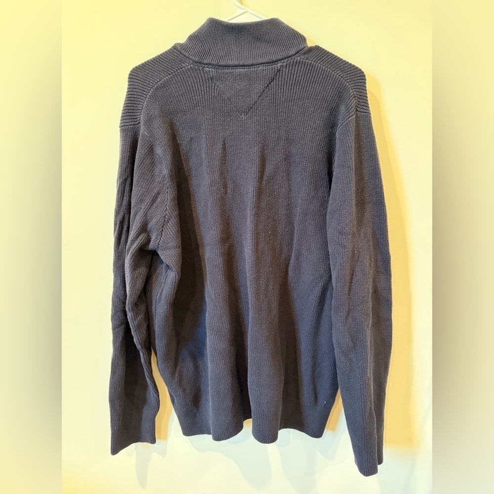 Tommy Hilfiger Men's Blue Zip-Up Sweater - Picture 5 of 6